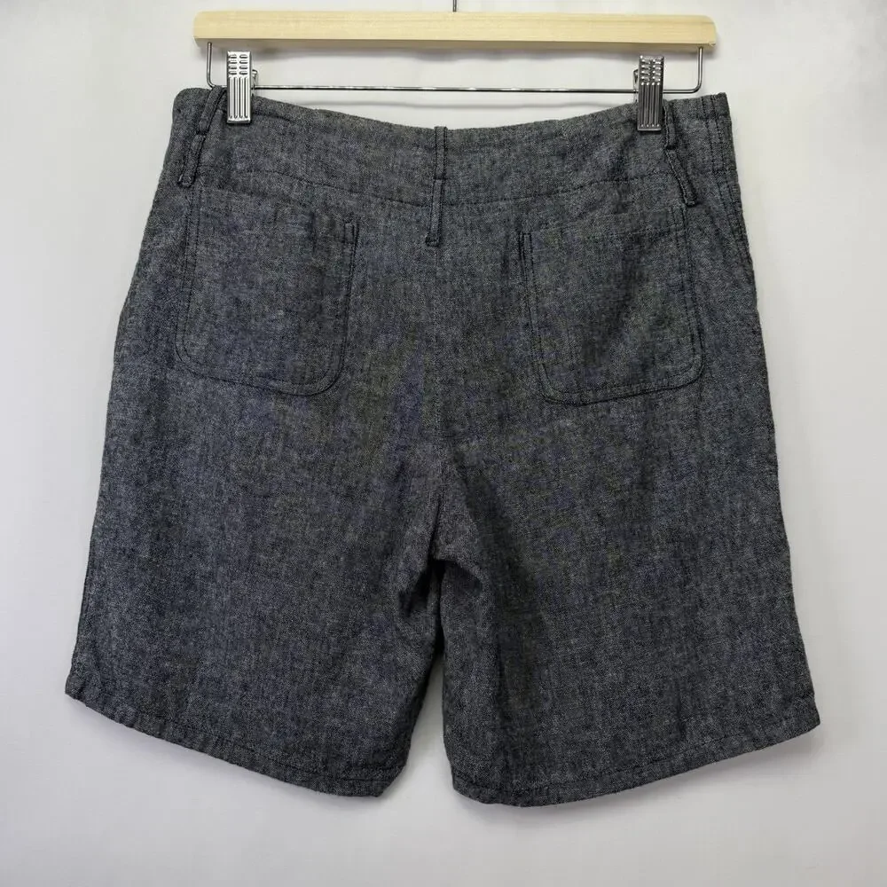 White‎ House Black Market Women's Chino Size 10 Gray Cotton Blend Casual Shorts